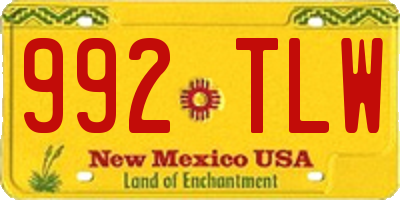 NM license plate 992TLW