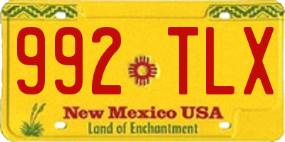 NM license plate 992TLX