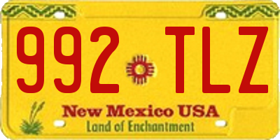 NM license plate 992TLZ