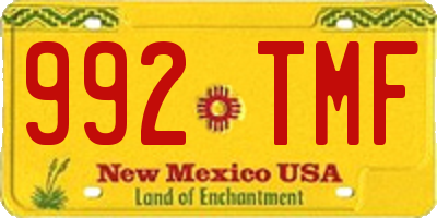 NM license plate 992TMF
