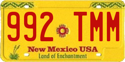 NM license plate 992TMM