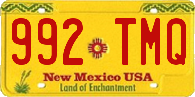 NM license plate 992TMQ
