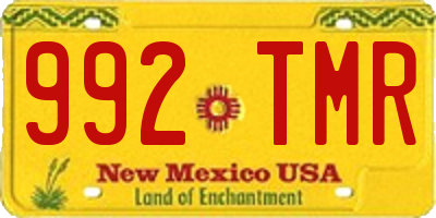 NM license plate 992TMR
