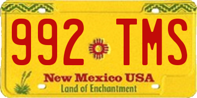 NM license plate 992TMS