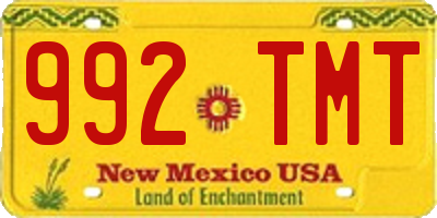 NM license plate 992TMT