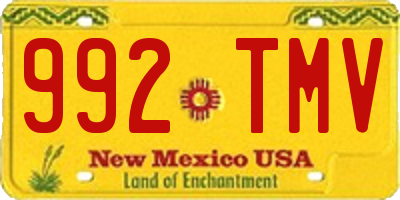NM license plate 992TMV
