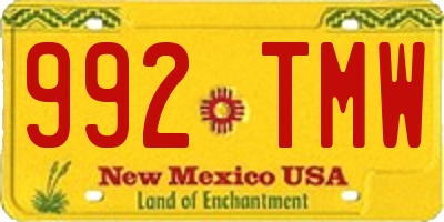 NM license plate 992TMW