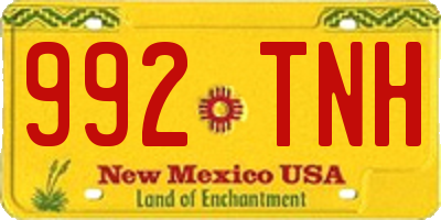 NM license plate 992TNH