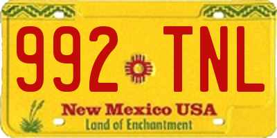 NM license plate 992TNL