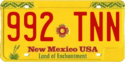 NM license plate 992TNN