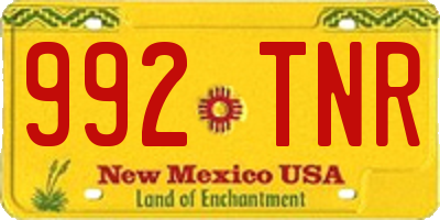 NM license plate 992TNR