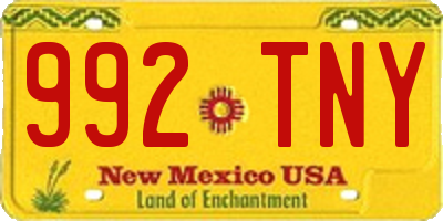 NM license plate 992TNY