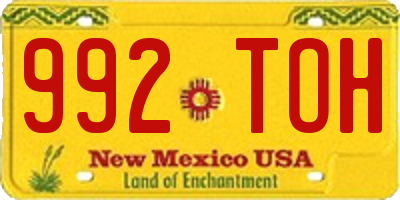 NM license plate 992TOH