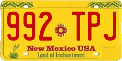 NM license plate 992TPJ