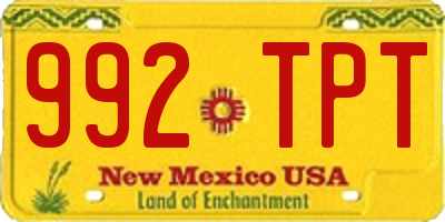 NM license plate 992TPT
