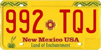 NM license plate 992TQJ