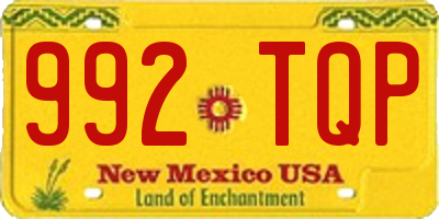 NM license plate 992TQP