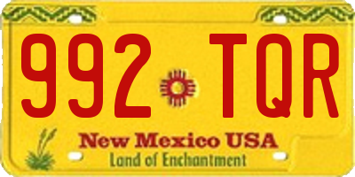 NM license plate 992TQR