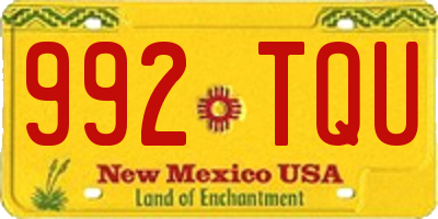 NM license plate 992TQU