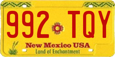 NM license plate 992TQY
