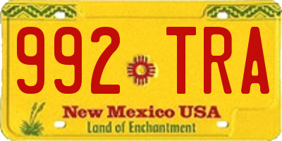 NM license plate 992TRA