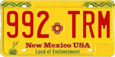 NM license plate 992TRM