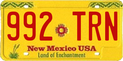 NM license plate 992TRN