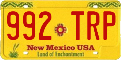 NM license plate 992TRP