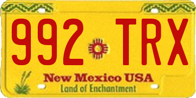 NM license plate 992TRX