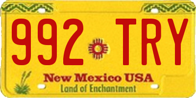 NM license plate 992TRY