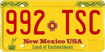 NM license plate 992TSC