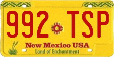 NM license plate 992TSP