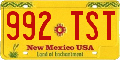 NM license plate 992TST