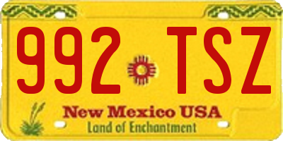 NM license plate 992TSZ