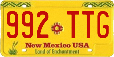 NM license plate 992TTG