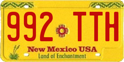NM license plate 992TTH