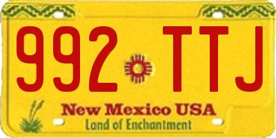 NM license plate 992TTJ