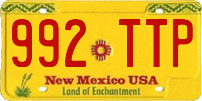 NM license plate 992TTP