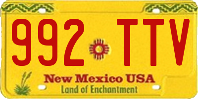 NM license plate 992TTV