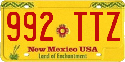 NM license plate 992TTZ