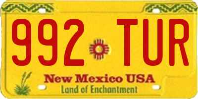 NM license plate 992TUR