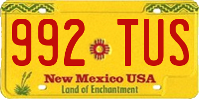 NM license plate 992TUS
