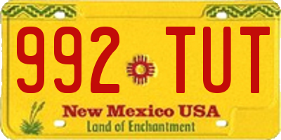 NM license plate 992TUT