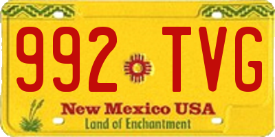 NM license plate 992TVG
