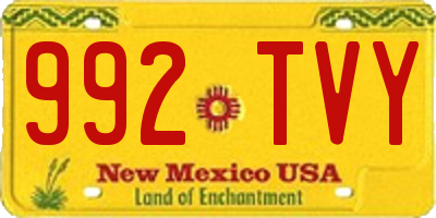 NM license plate 992TVY
