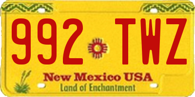NM license plate 992TWZ