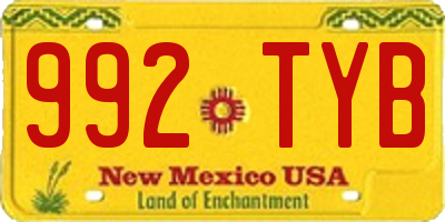 NM license plate 992TYB