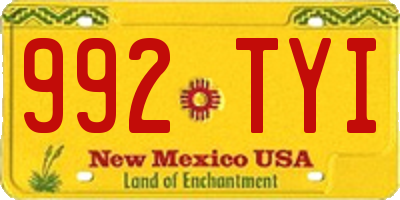 NM license plate 992TYI