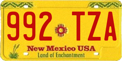 NM license plate 992TZA