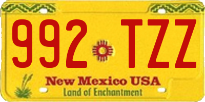 NM license plate 992TZZ